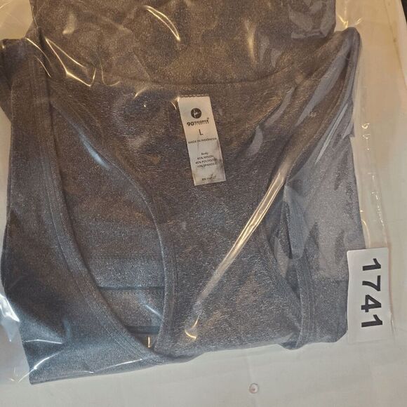 90 Degree By Reflex Tank Top Womens Large Gray Active Sleeveless Racerback - Picture 7 of 7